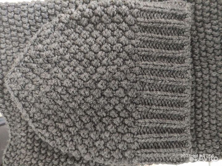 Шапка+снуд+ варежки