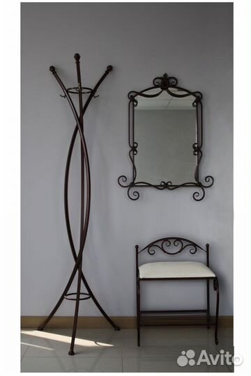 Кованая вешалка настенная, напольная