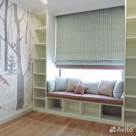 Римские шторы на электроприводе на заказ