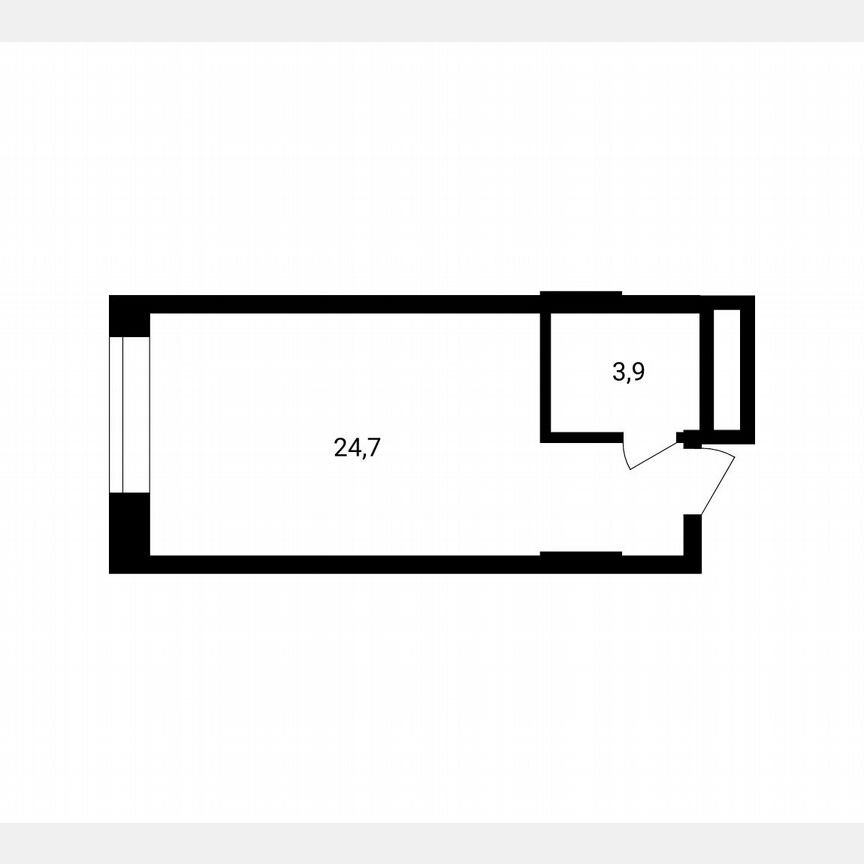 1-к. апартаменты, 28,6 м², 10/14 эт.