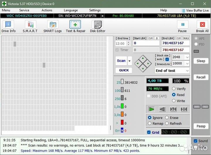 Жесткий диск 4tb WD Green WD40ezrx