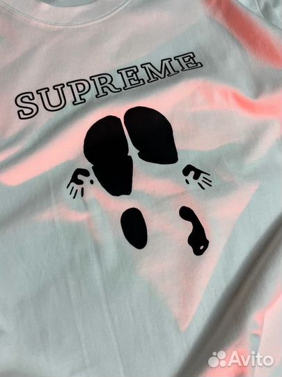 Футболка supreme Белая хлопковая L