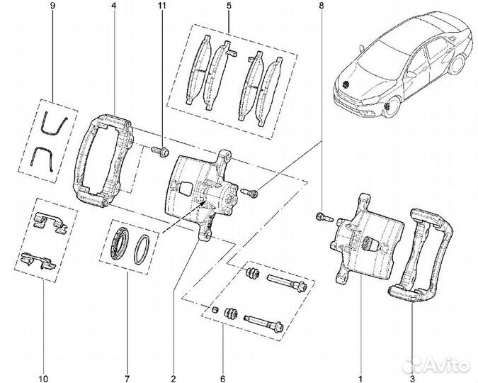 Колодки передние LADA Vesta NG 2022