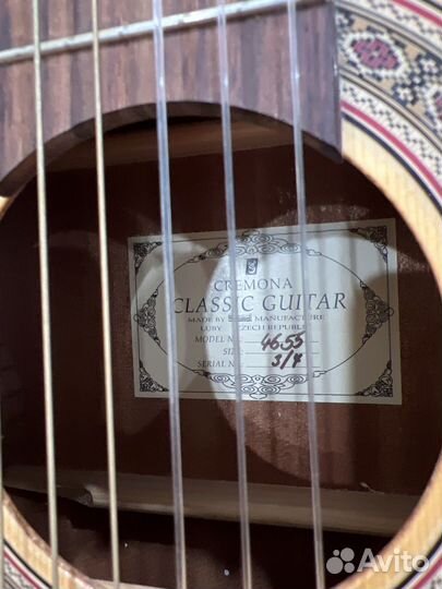 Гитара cremona 3/4 кремона с дефектом