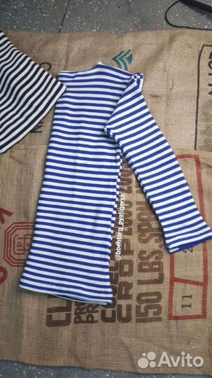 Тельняшка Зимняя Двойной Вязки вдв Голубая