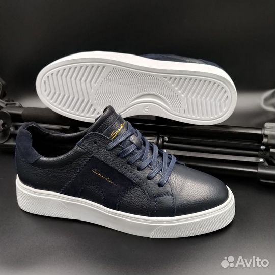 Мужские кожаные кеды 42