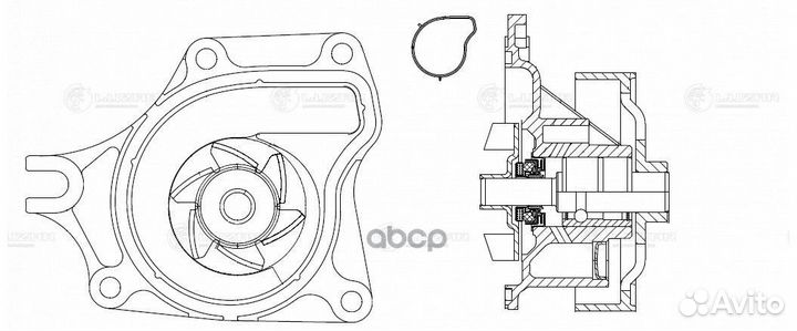 Насос водяной mazda 3 1.6 03- LWP 2503 luzar