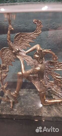 Статуэтка царевич и жар птица бронза
