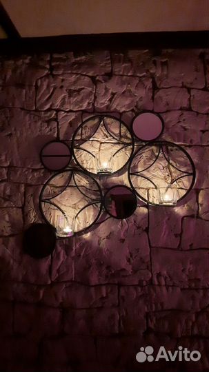 Авторский кованый настенный подсвечник