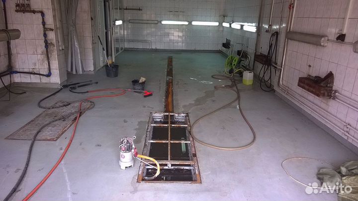 Полы для автомойки