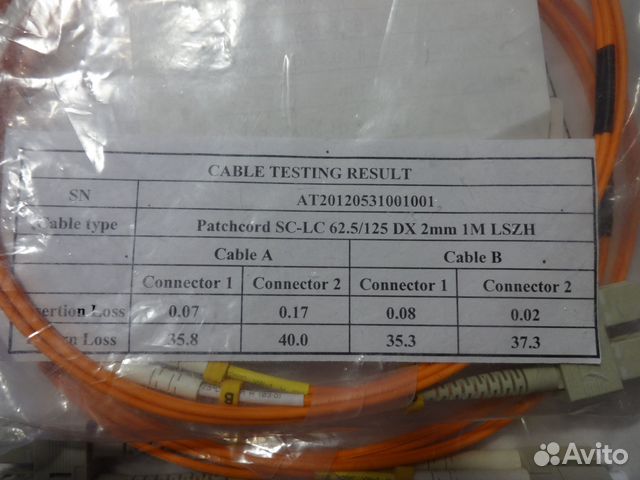 Оптический пачкорд SC-LC