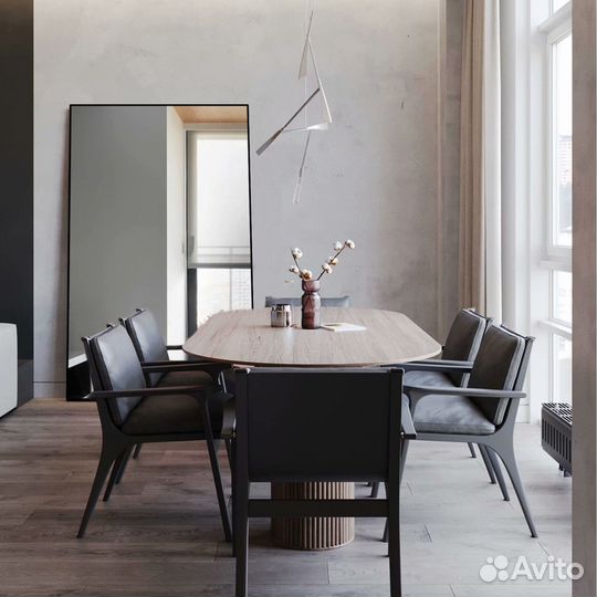 Зеркало в полный рост в черной раме 92*172см