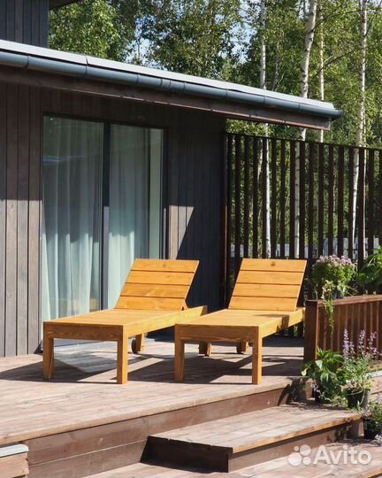 Шезлонги садовые из массива сосны