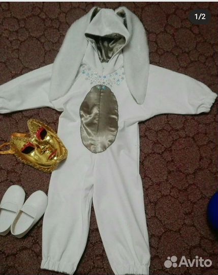Новогодний костюм для мальчика зайчика