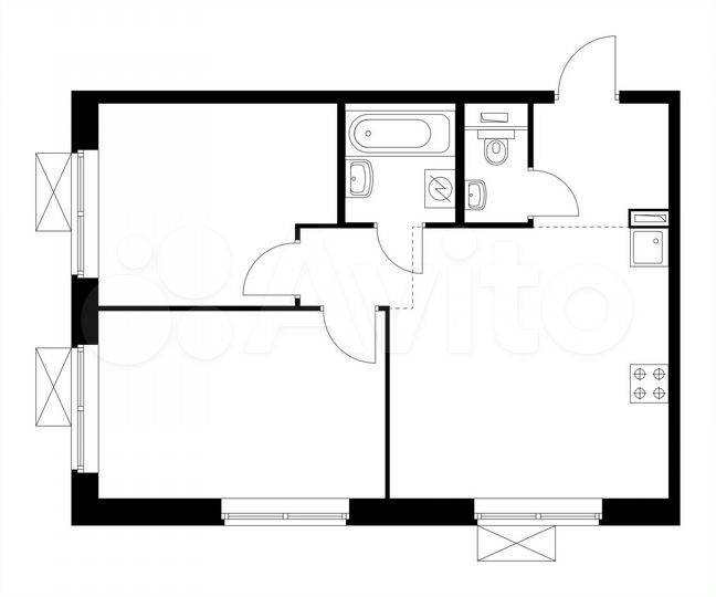2-к. квартира, 51,1 м², 16/17 эт.