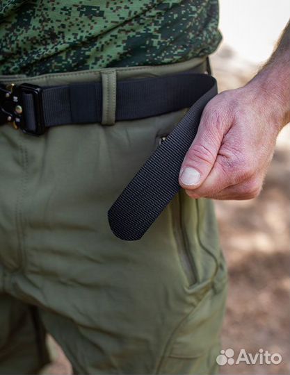 Тактический ремень мужской черный