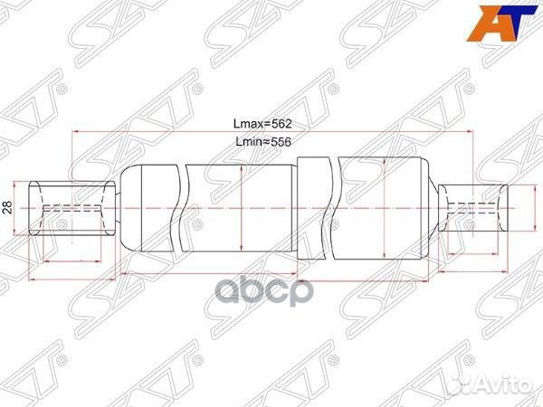 Амортизатор задний toyota hiace/regiusace 89- L