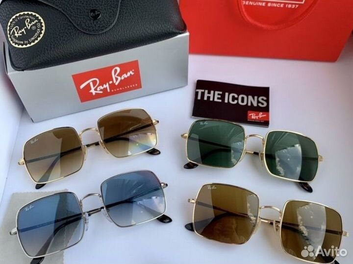 Очки ray ban square зеленые