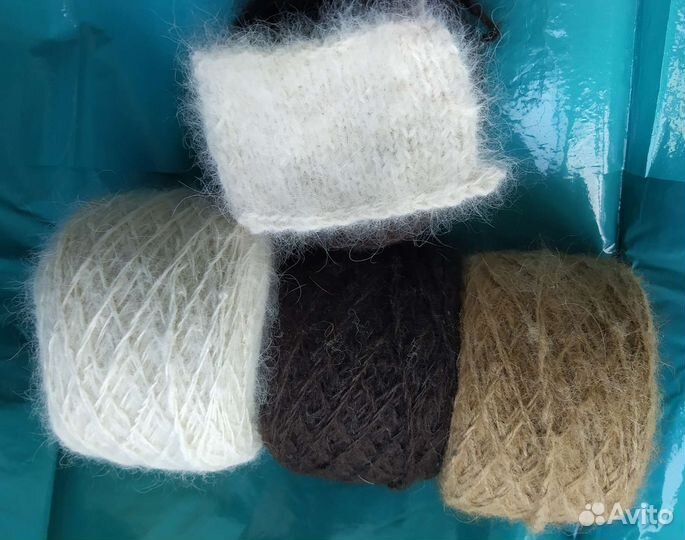 Пряжа из собачьей, овечьей шерсти