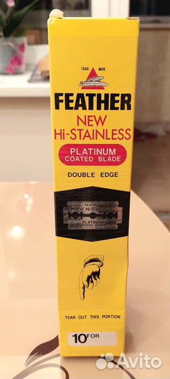 Лезвия для бритв Feather Platinum Coated. Япония