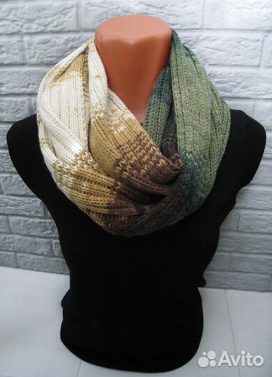 Снуд женский вязаный полушерстяной новый