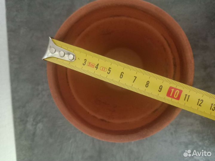 Горшок глиняный с поддоном h10