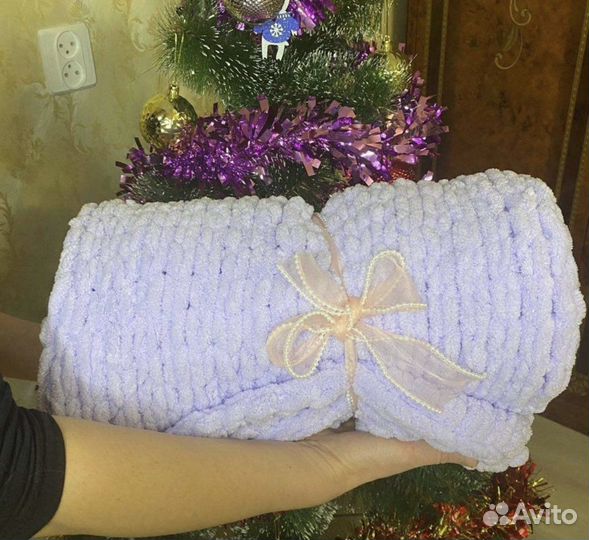 Плед из ализе пуффи