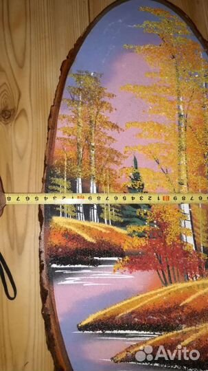 Настенное панно картина на спиле дерева