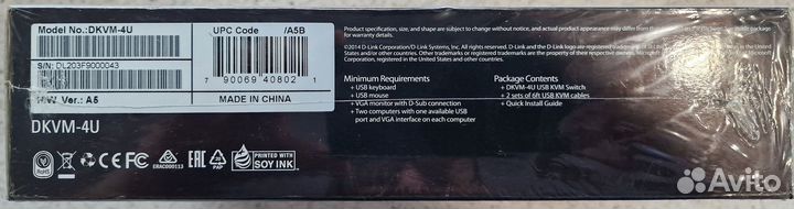 KVM переключатель USB D-Link dkvm-4U