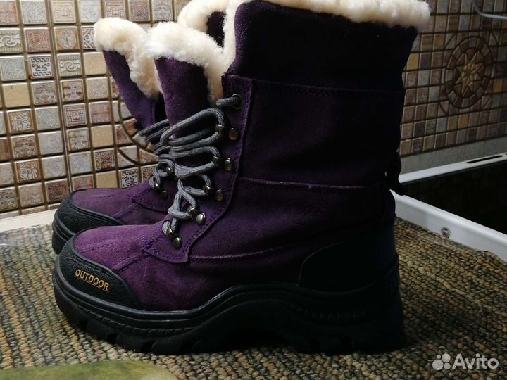 Ботинки зимние на шнуровке