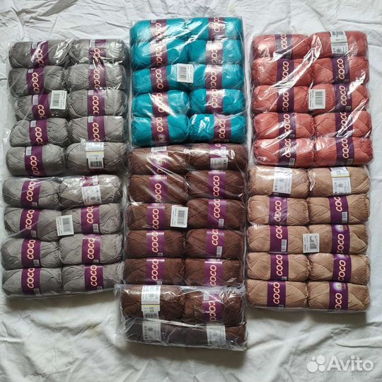 Пряжа хлопок и хлопок+вискоза