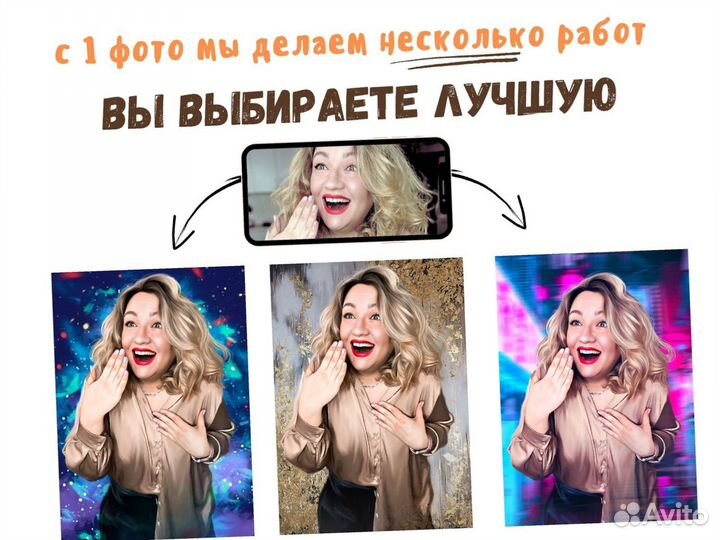 Портрет на холсте по фото