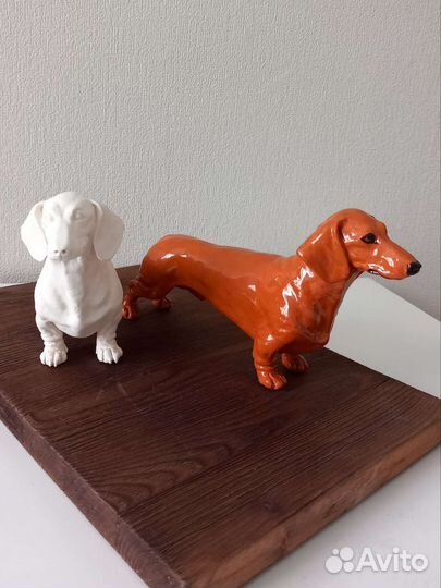 Статуэтка такса керамика ручной работы