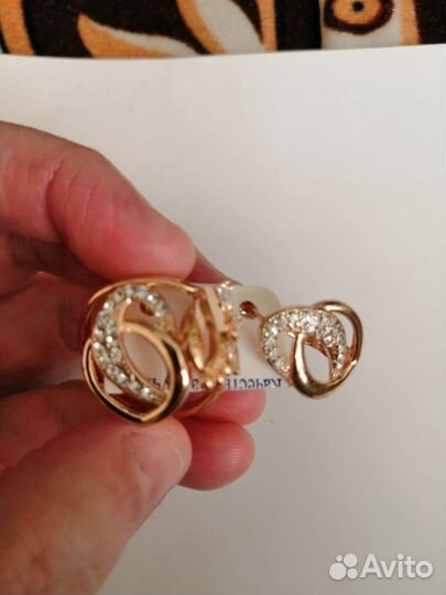 Набор серьги и кольцо