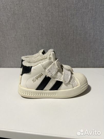 Кеды белые теплые 13,5см