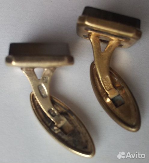 СССР. Мужские запонки с агатом
