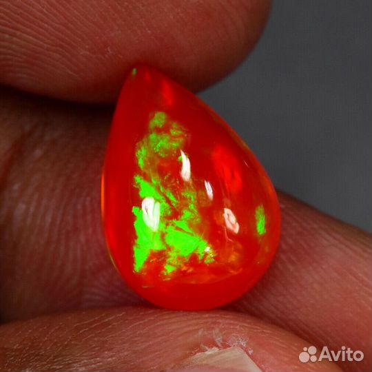 Опал натуральный 3,69Ct 15X10мм VVS Огненный