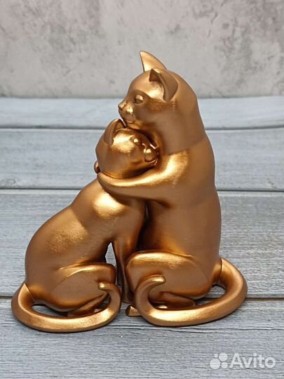 Статуэтка кошка под бронзу