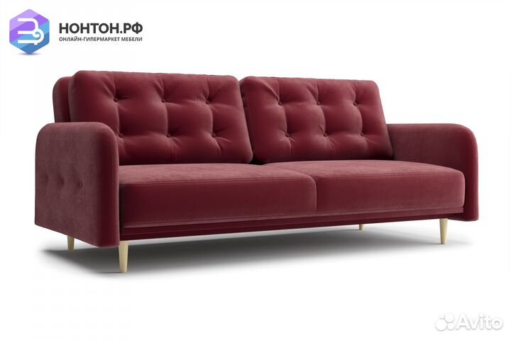 Диван книжка Париж бордовый