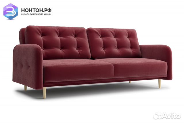 Диван книжка Париж бордовый