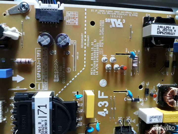 Блок питания с LG 43lk5910plc