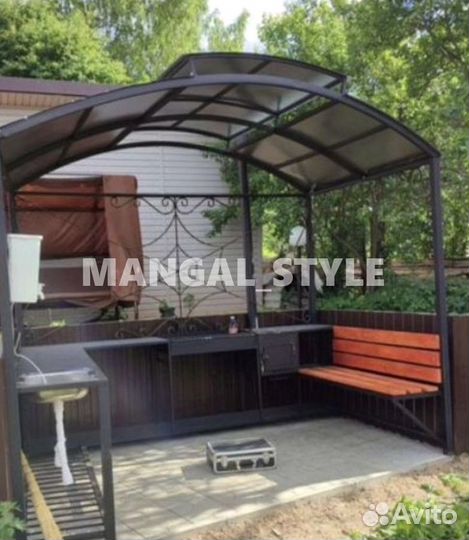 Мангал с крышей