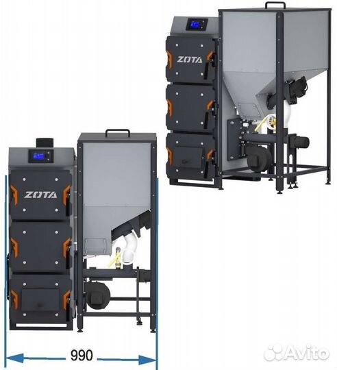 Котел твердотопливный пеллетный Focus Zota