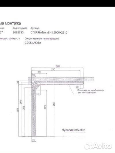 Ворота гаражные бу