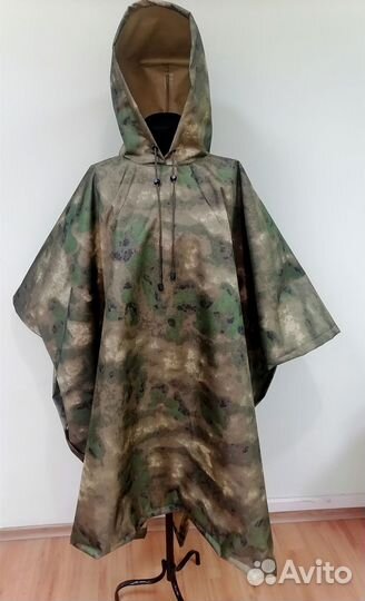 Пончо дождевик военный плащ