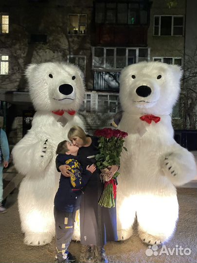 Белый мишка аниматор