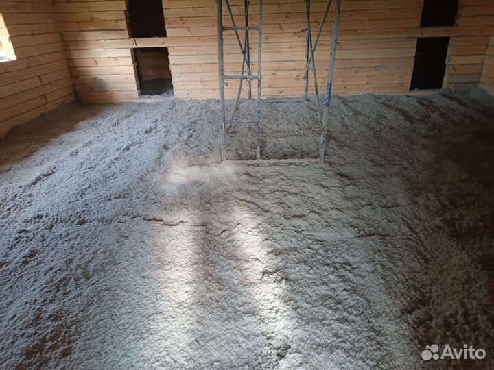 Утепление эковатой