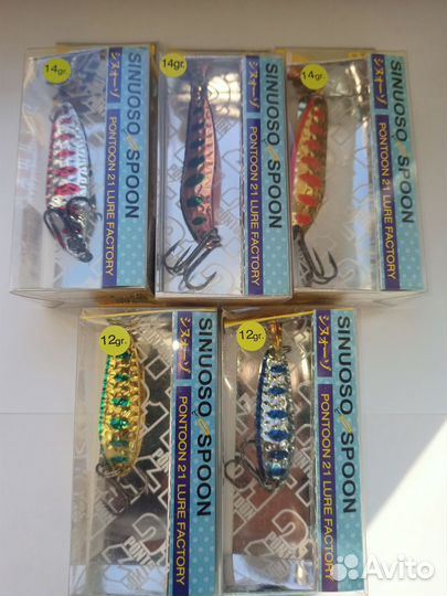 Блесна pontoon 21 Sinuoso spoon 12/14гр набор 5 шт