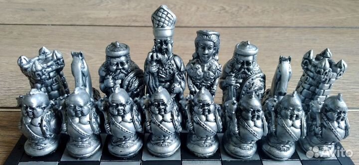 Шахматы ручной работы из гипса