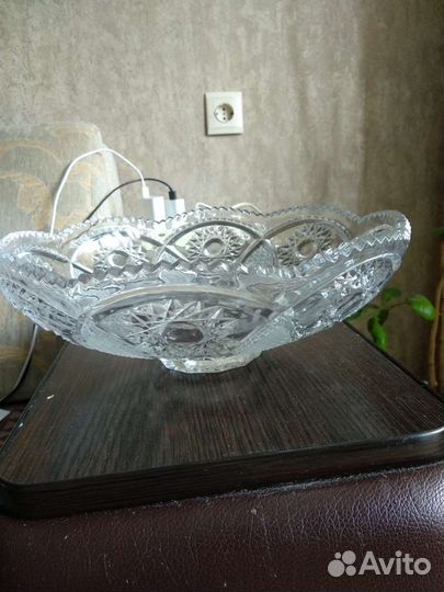 Блюдо ваза хрусталь СССР